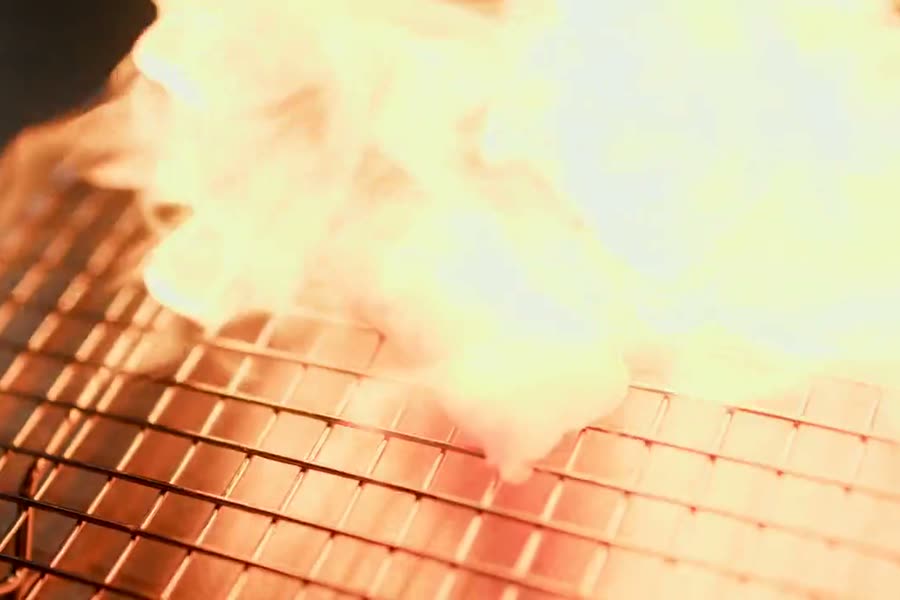 Fire on the grill